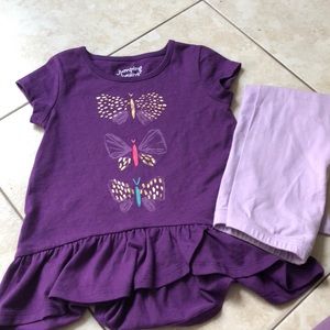 Match set t shirt and leggings 3 T purple